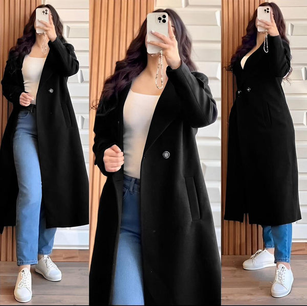 🧥 Black Fleece Coat - Warm and Stylish 🌟