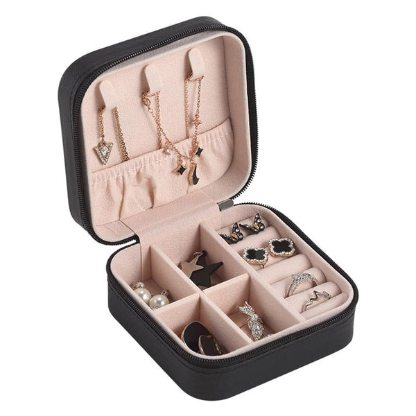 💍 Elegant PU Leather Jewelry Box – Compact & Stylish