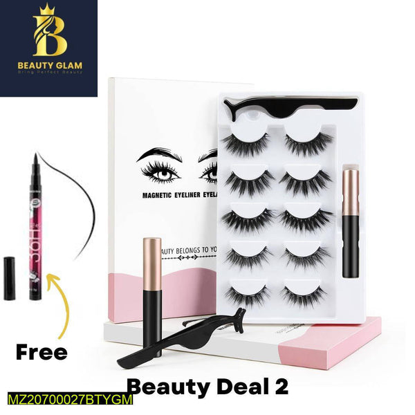 👁️ Magnetic Eyelashes Kit – Effortless Glam in Seconds! ✨