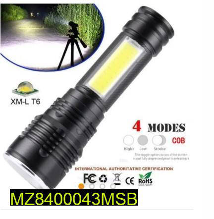 🔦 Xml-T6 Rechargeable LED Tactical Torch - High-Powered Zoomable Flashlight 🔦