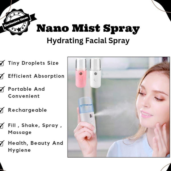 *Nano Mist Spray - Refresh and Hydrate Your Skin on-the-go! 🌿💧*1 Pc