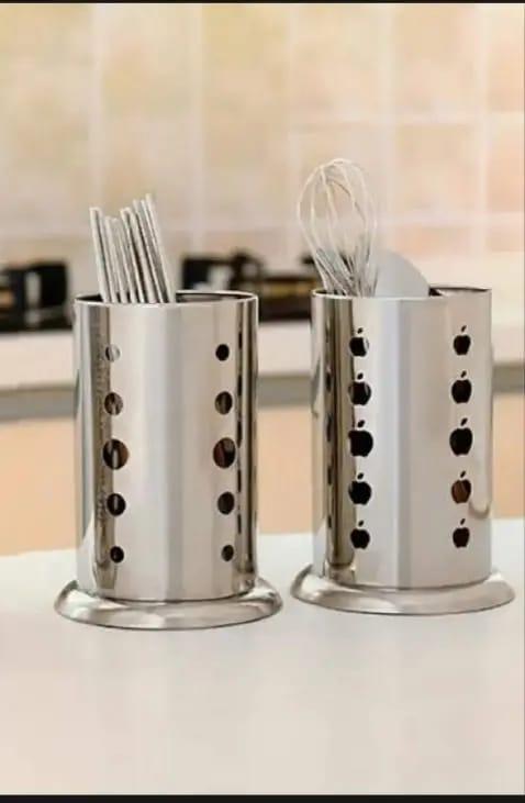 🥄 Stainless Steel Spoon Holder &amp; Drainer - Keep Your Kitchen Organized! 🧹 1 Pc