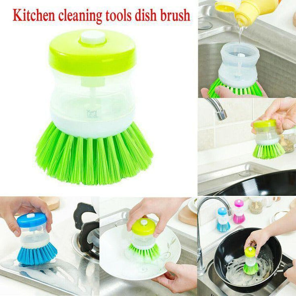 🧹 Mini Silicone Dishwashing Brush with Soap Dispenser - Cleaning Just Got Easier! 🚿1 Pc