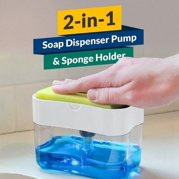 2-in-1 *Smart Soap Dispenser with Sponge Caddy - Keep Your Space Clean and Hygienic! 🚿💦*