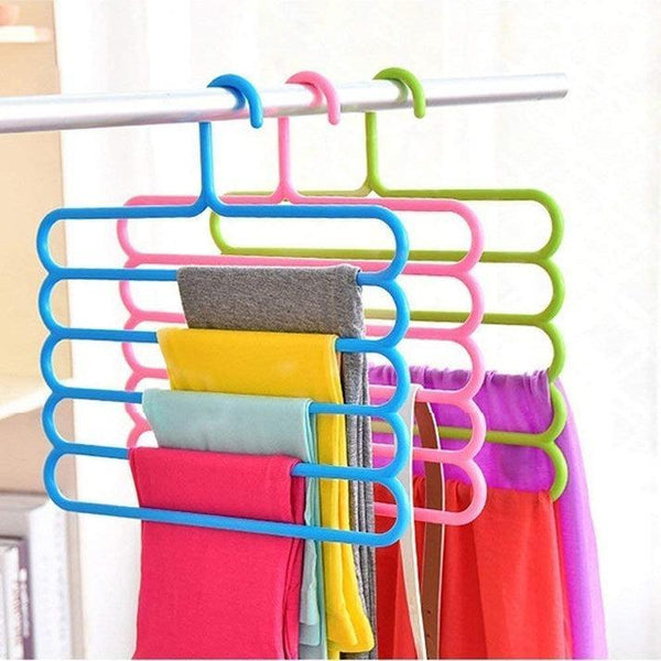 👕 5-Layer Hanger - Maximize Your Closet Space! 📈