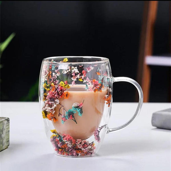 ☕️ Double Wall Glass Coffee Mug - Keep Your Drinks Hot and Your Hands Cool ☕️