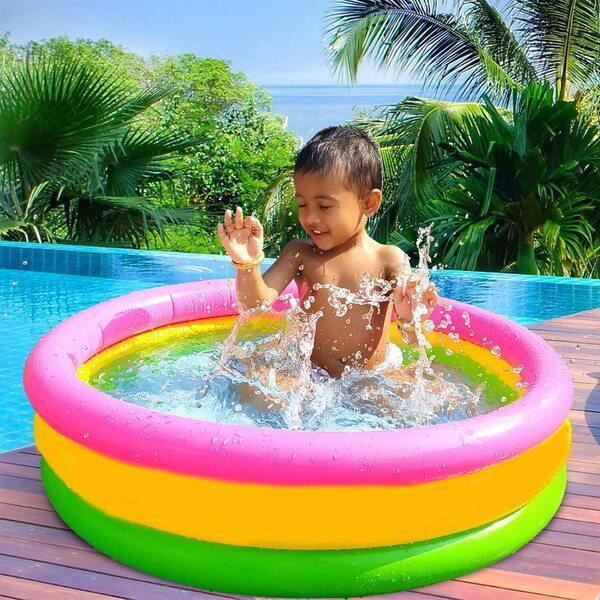 *Rainbow Baby Pool - Soft and Fun for Little Ones! 🌈🏊‍♀️*